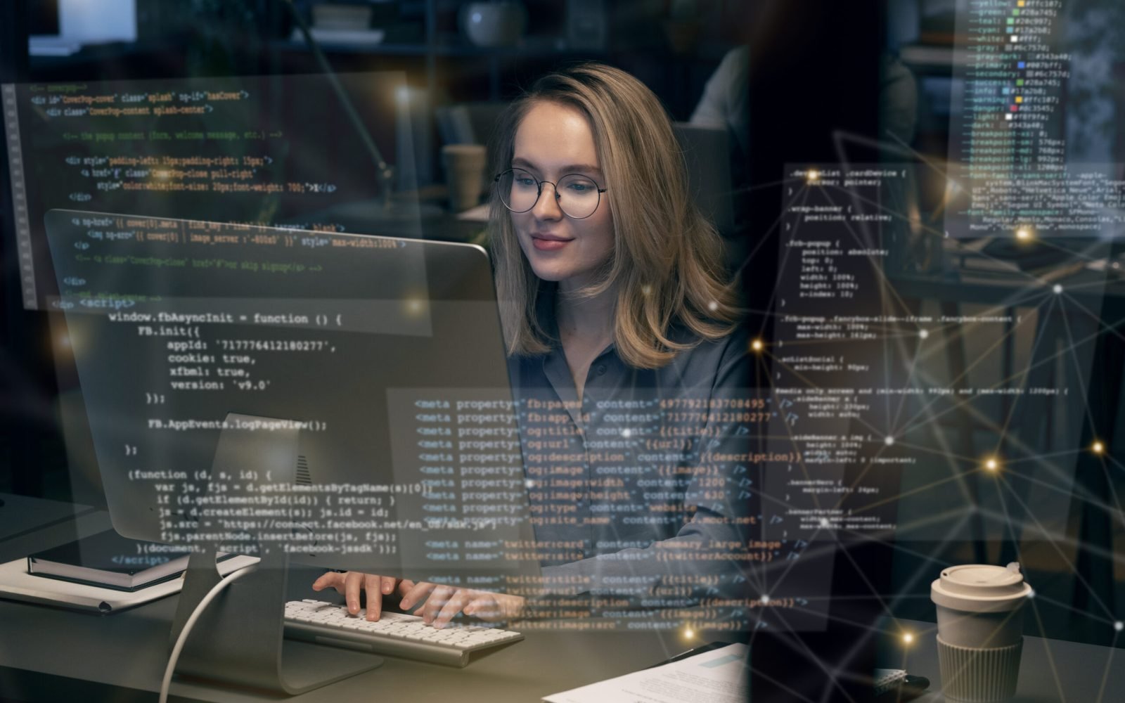 html-css-collage-concept-with-person